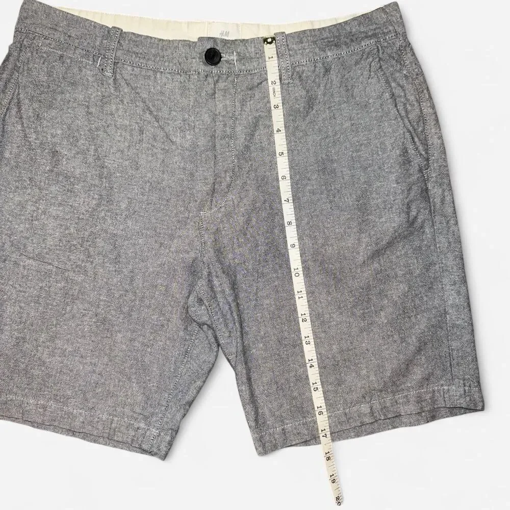 H&M Men's Grey Cotton Chino Shorts - Picture 6 of 7